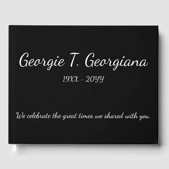 Enkel och anpassad minnesgäst Bok (Framsida)