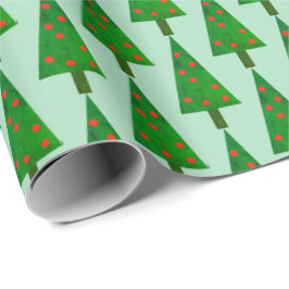 Enkel och Bright Julgranar-figurering Papper Presentpapper