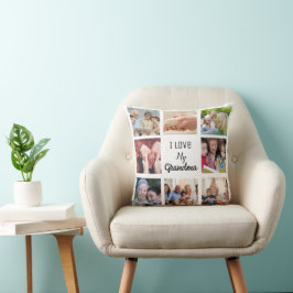 Enkel och Chic| Fotokollage för farmor Kudde