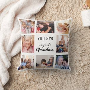 Enkel och Chic  Fotokollage för Mormor Kudde