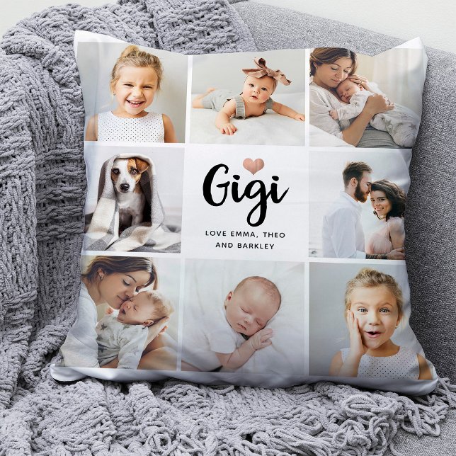 Enkel och Chic | Fotokollage och hjärta för Gigi Kudde (Skapare uppladdad)