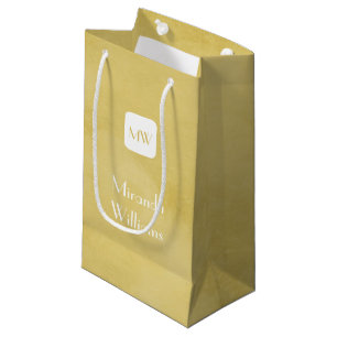 Enkel och Chic Goldenrod Gult Monogram och Namn