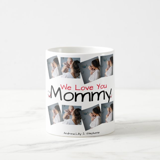 Enkel och chic | Mor Days Gift Photo Collage Kaffemugg (Center)