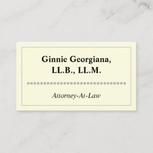 Enkel och Elegant Attorney-at-Law-Affärskort Visitkort