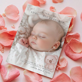Enkel och Elegant Baby Fotofödelse Meddelande