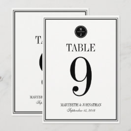 Enkel och elegant bordskort för bröllop