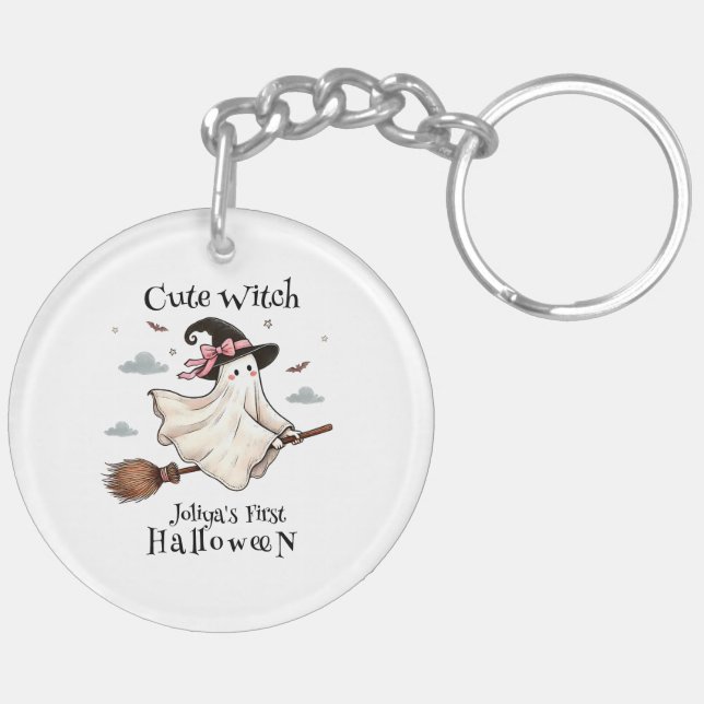 Enkel och Elegant Cute-häxa först Halloween (Höger Baksida)