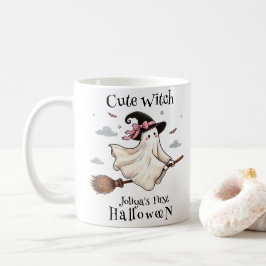 Enkel och Elegant Cute-häxa först Halloween Kaffemugg