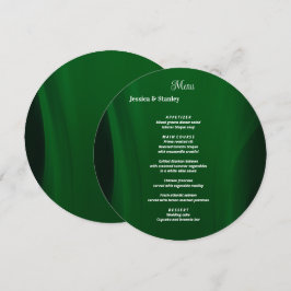Enkel och elegant Emerald grönt bröllop Meny