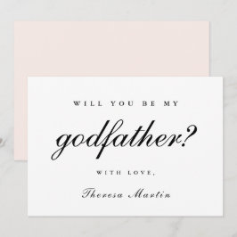 Enkel och elegant fadersförslagsidé i rosa inbjudningar