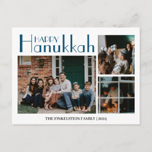 Enkel och Elegant   Foto av familjen Hanukkah 3 Helg Vykort