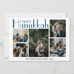 Enkel och Elegant   Foto av familjen Hanukkah 3 Julkort