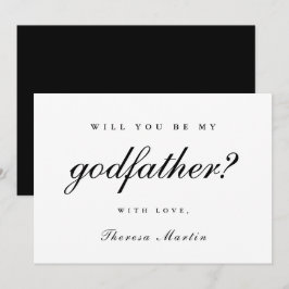 Enkel och Elegant Godfather Frieri Black Inbjudningar
