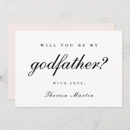 Enkel och Elegant Godfather Frieri Rosa Inbjudningar