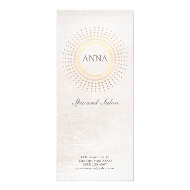 Enkel och Elegant Hair Salon och Spa Menu Reklamkort (Framsidan)