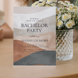 Enkel och Elegant med flera färgade Bachelor-parti Inbjudningar