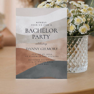 Enkel och Elegant med flera färgade Bachelor-parti Inbjudningar
