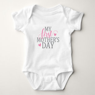 Enkel och Elegant Min första Mors dag Bodykosten T Shirt