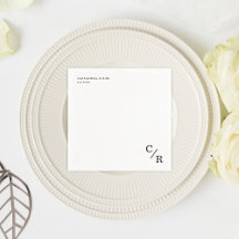 Enkel och Elegant Monogram Initialer Bröllop