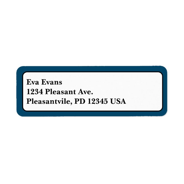 Enkel och Elegant Returadress Etikett (Framsidan)