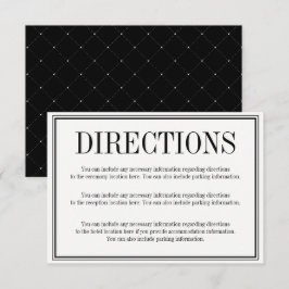 Enkel och elegant riktningstillbehörskort inbjudningar