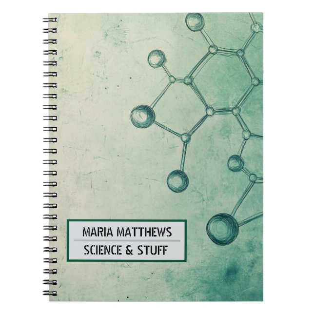 Enkel och elegant Science Spiral Photo Notebook Anteckningsbok (Framsidan)
