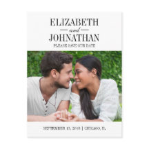 Enkel och elegant Spara datum Foto vykort