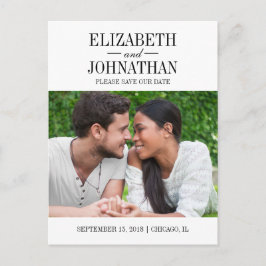 Enkel och elegant Spara datum Foto vykort