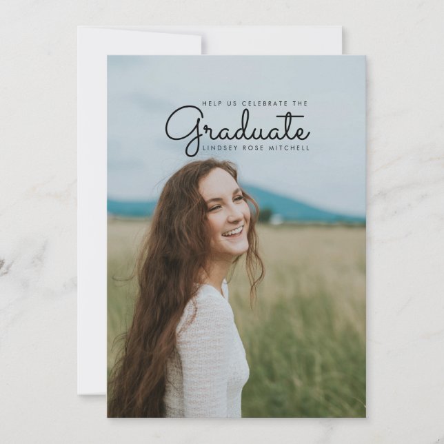 Enkel och elegant Student Party Inbjudan (Framsida)