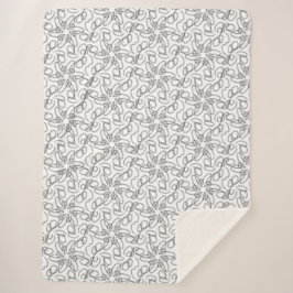 enkel och elegant svart och vit Sherpa Blanket