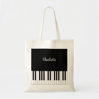 Enkel och Elegant Svarta och vita Piano Tangentbor Tygkasse