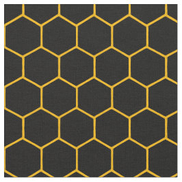 Enkel och elegant svartvit gult av honeykomb mönst tyg