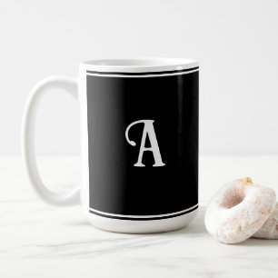 Enkel och Elegant Svartvitt Anpassningsbar - börja Kaffemugg
