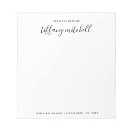 Enkel och Elegant, svartvitt | Typografi Anteckningsblock