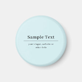 Enkel och elegant textmall | Ljusblå Magnet