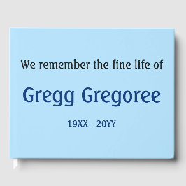 Enkel och enkel begravningsbok gästböcker