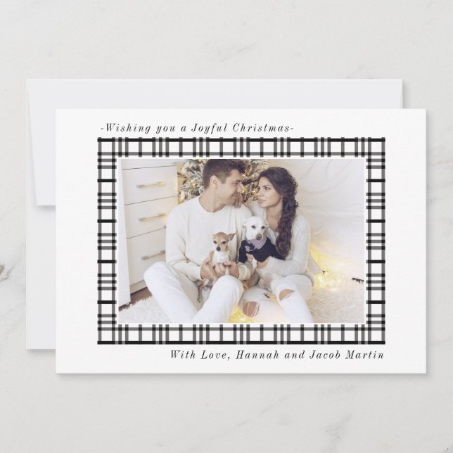 Enkel och festlig julfoto julkort (Framsida)