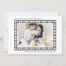Enkel och festlig julfoto julkort