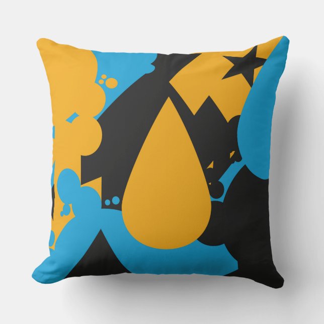 Enkel och fetstilt Tårar Kudde (Framsida)