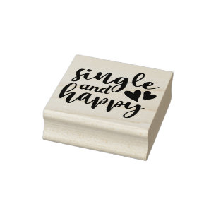 Enkel och Glad Typografi Gummistämpel Stämpel
