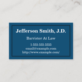 Enkel och grundläggande överrättsadvokat på visitkort