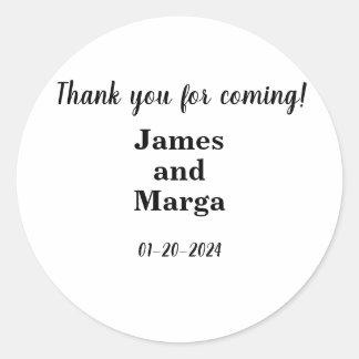 Enkel och klassisk rund dekal runt klistermärke