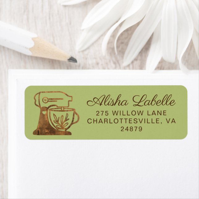 Enkel och minimal blandning av ryggstödsstativ i S Returadress Etikett (Insitu)