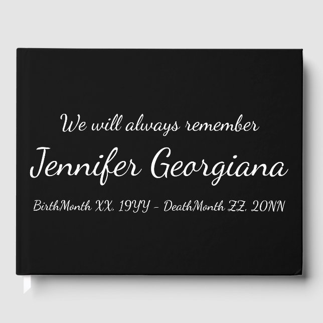 Enkel och minimal funktionsbok gästböcker (Framsida)