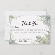 Enkel och modern Bröllop-Tack i Personlig