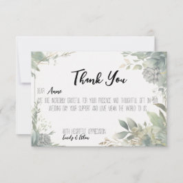 Enkel och modern Bröllop-Tack i Personlig Tack Kort