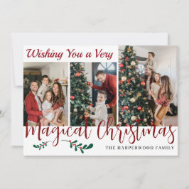 Enkel och modern fotopatsamling i julfamiljen julkort