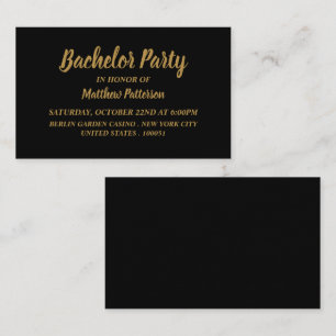 Enkel och modern inbjudan till Bachelor Party Bilj