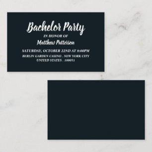 Enkel och modern inbjudan till Bachelor Party Bilj