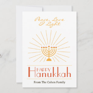 Enkel och modern Lycklig Hanukkah-familj 2 Foto Julkort